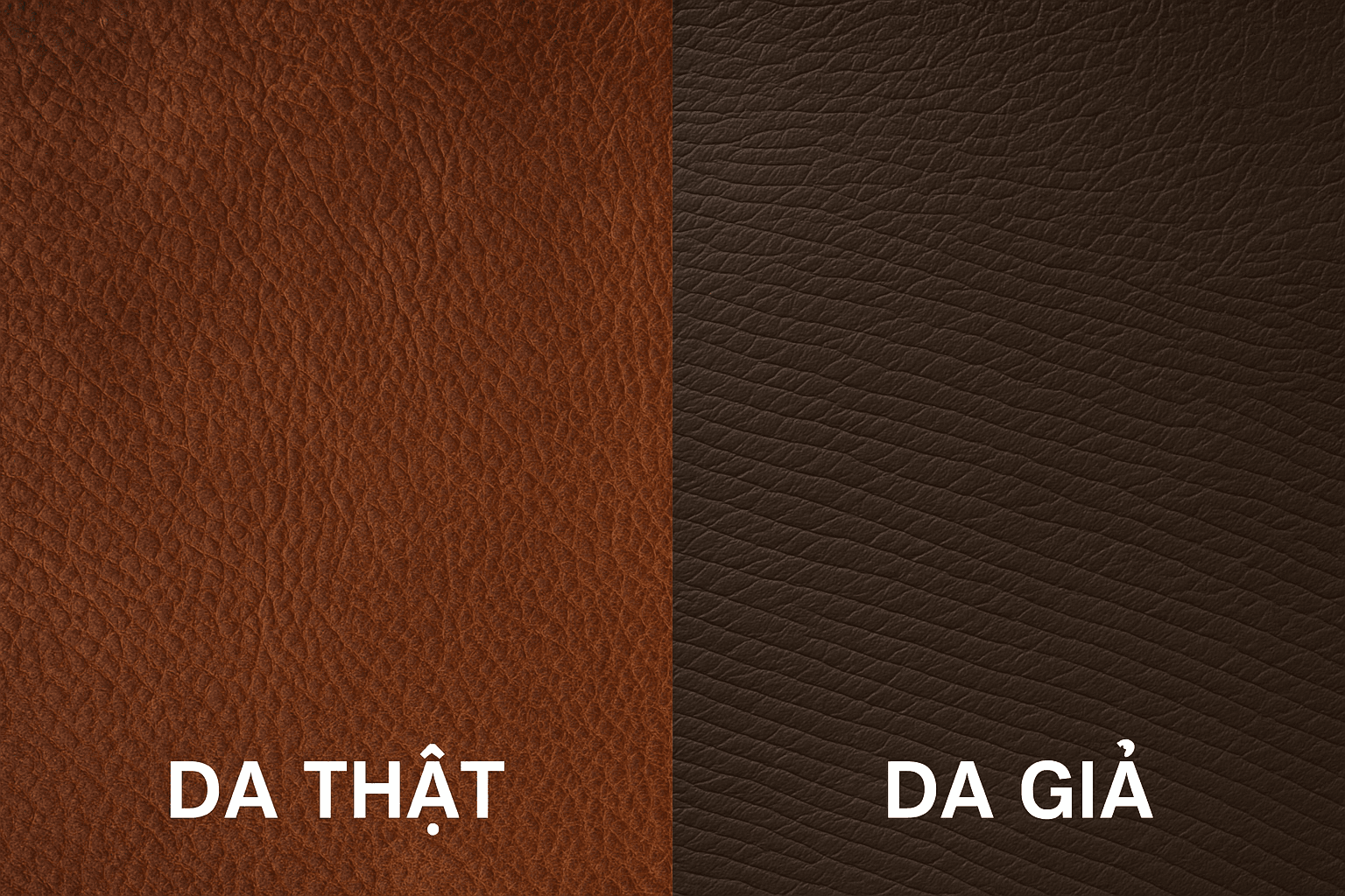 Phân biệt da thật và da giả qua bề mặt vân da