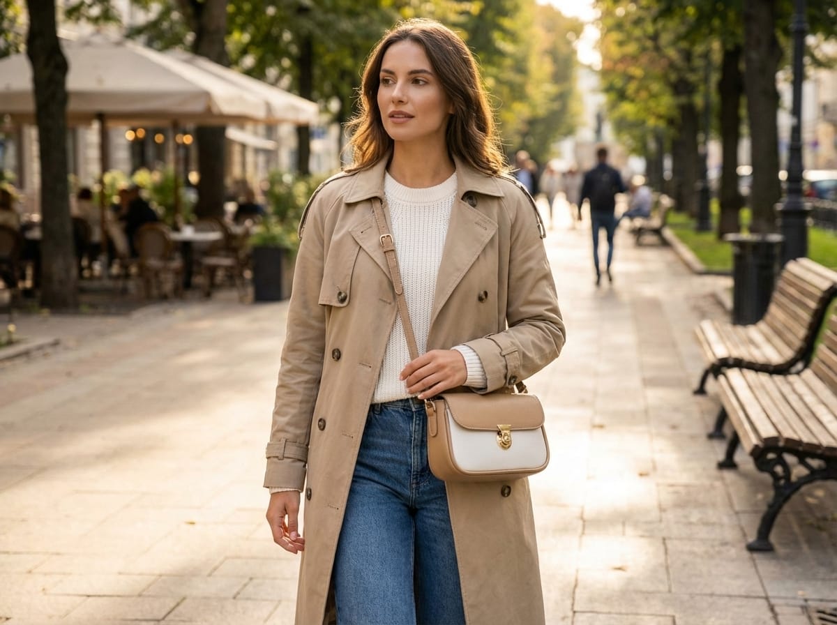 Người mẫu nữ đeo túi đeo chéo 9TNBH172 Woman Messenger Crossbody Bag, phối đồ năng động