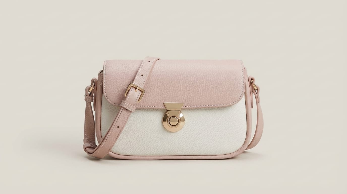 Túi đeo chéo nữ 9TNBH172 Woman Messenger Crossbody Bag màu đen trên nền studio, review chi tiết